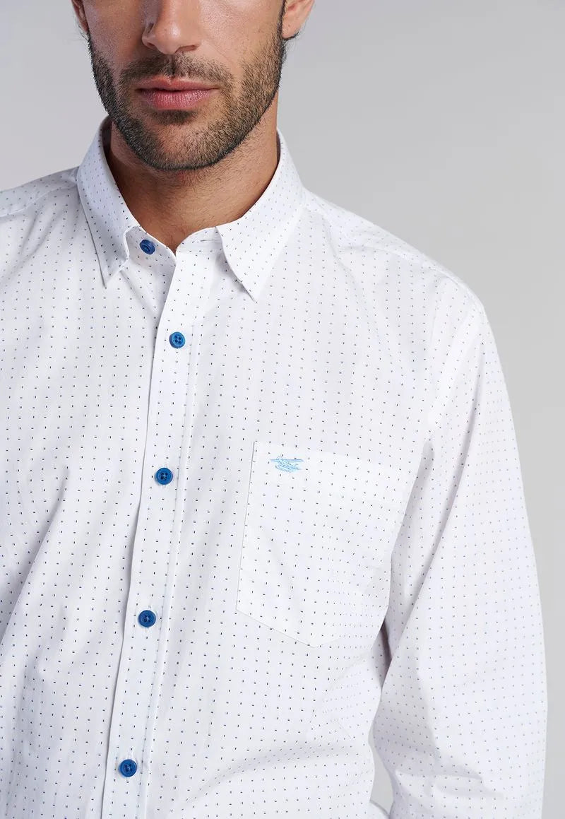 Camisa Hombre Estampada Houston Lt Sky