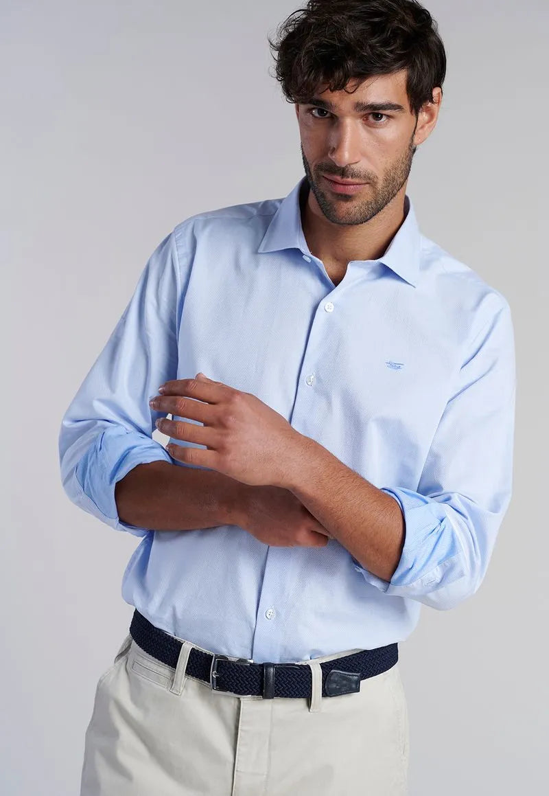 Camisa Hombre Jacquard Giorgia Sc Sky