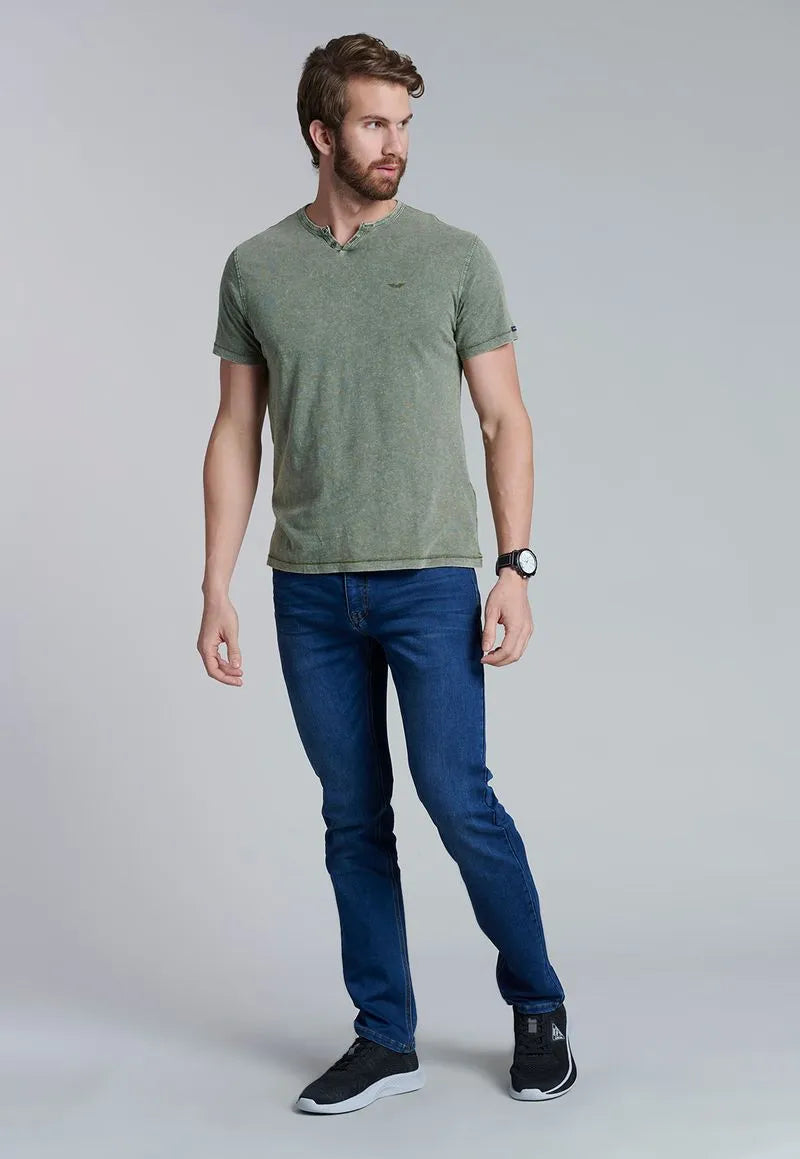 Polera hombre Henley Oregon Military