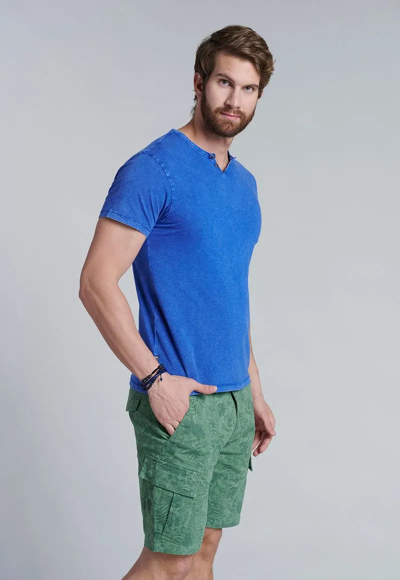 Polera Hombre Henley Oregon Lt. Blue