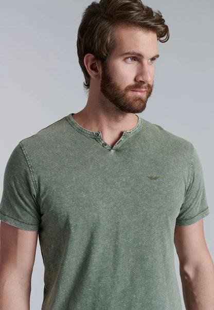 Polera hombre Henley Oregon Military