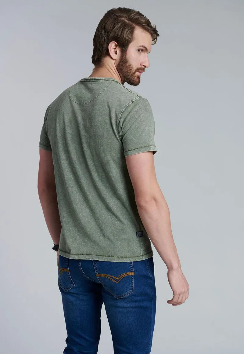 Polera hombre Henley Oregon Military