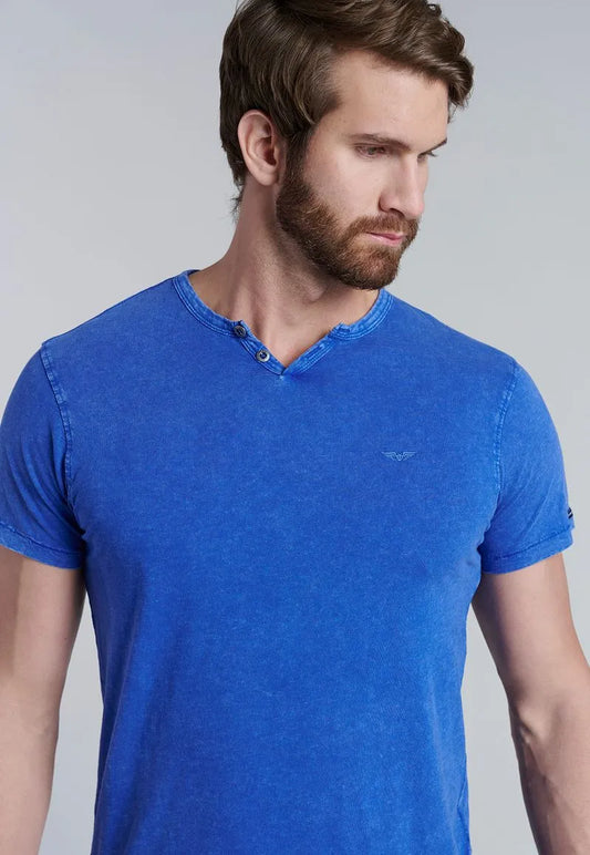 Polera Hombre Henley Oregon Lt. Blue