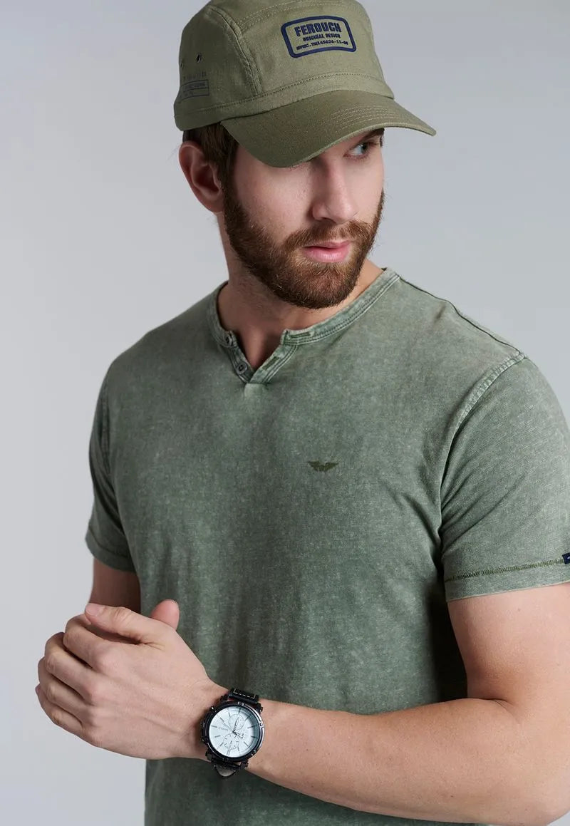 Polera hombre Henley Oregon Military