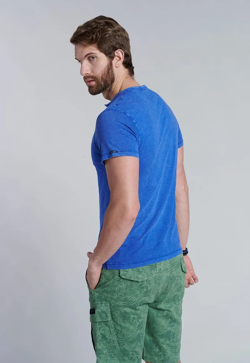 Polera Hombre Henley Oregon Lt. Blue