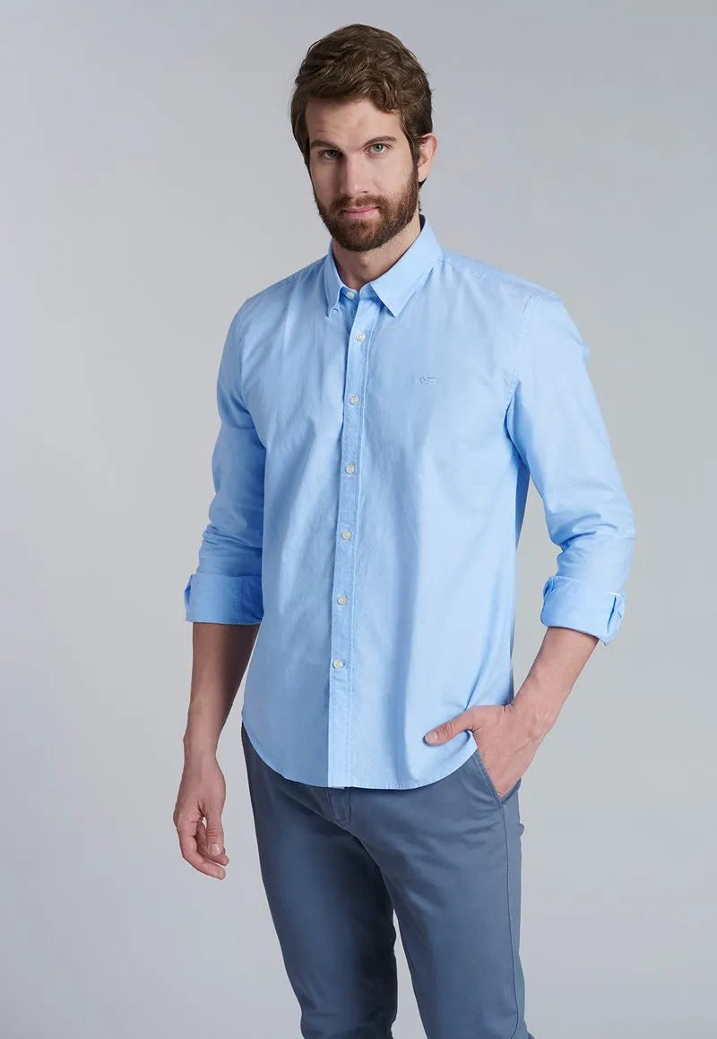 Camisa Hombre Sport Oxford Sky