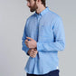 Camisa Hombre Sport Lino Azul