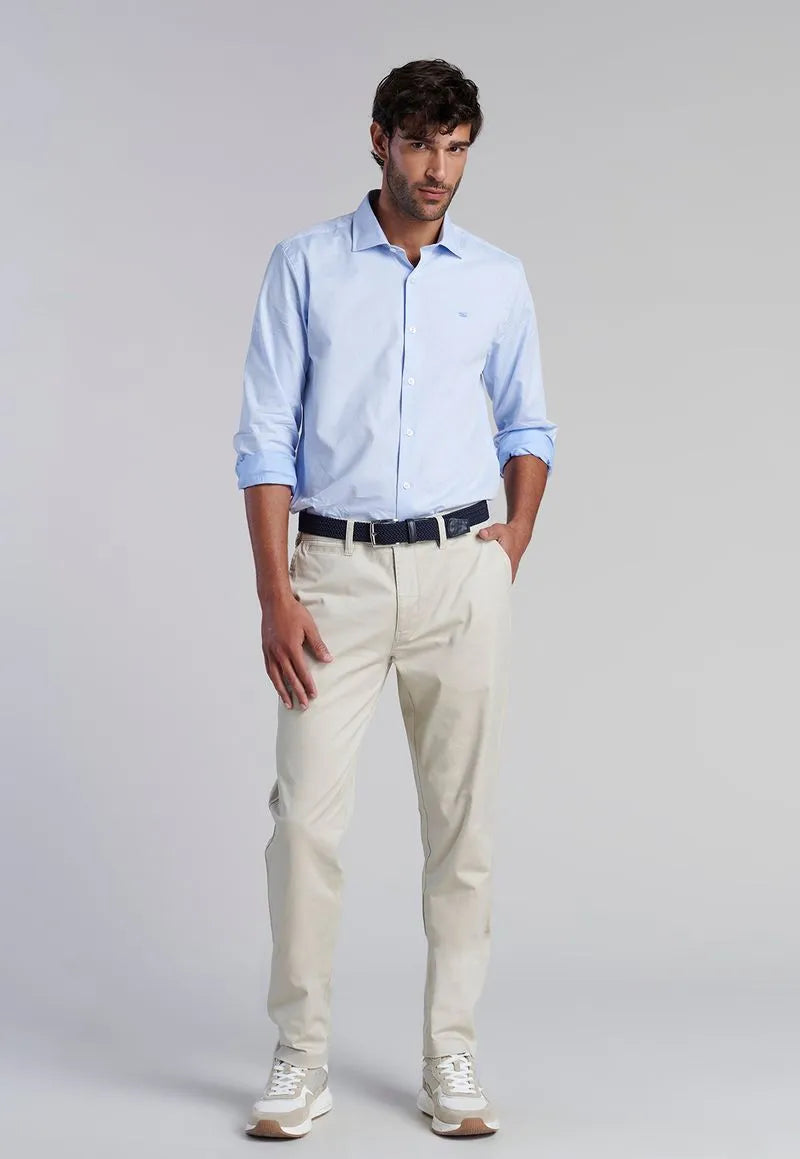 Pantalón Hombre Twill Slim Sand