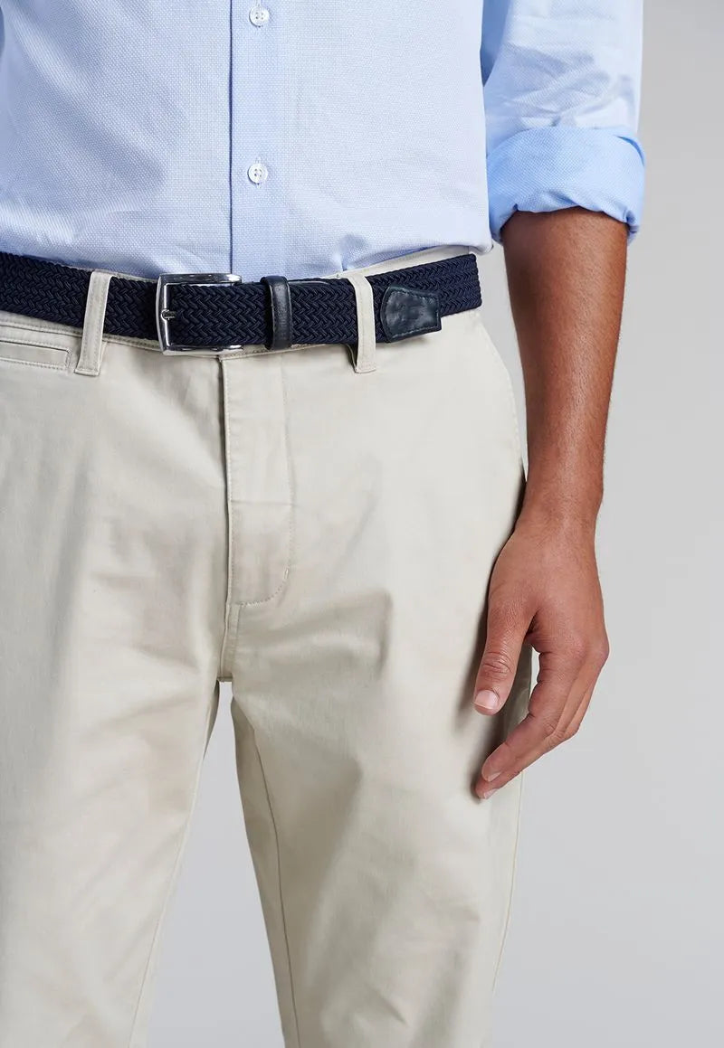 Pantalón Hombre Twill Slim Sand