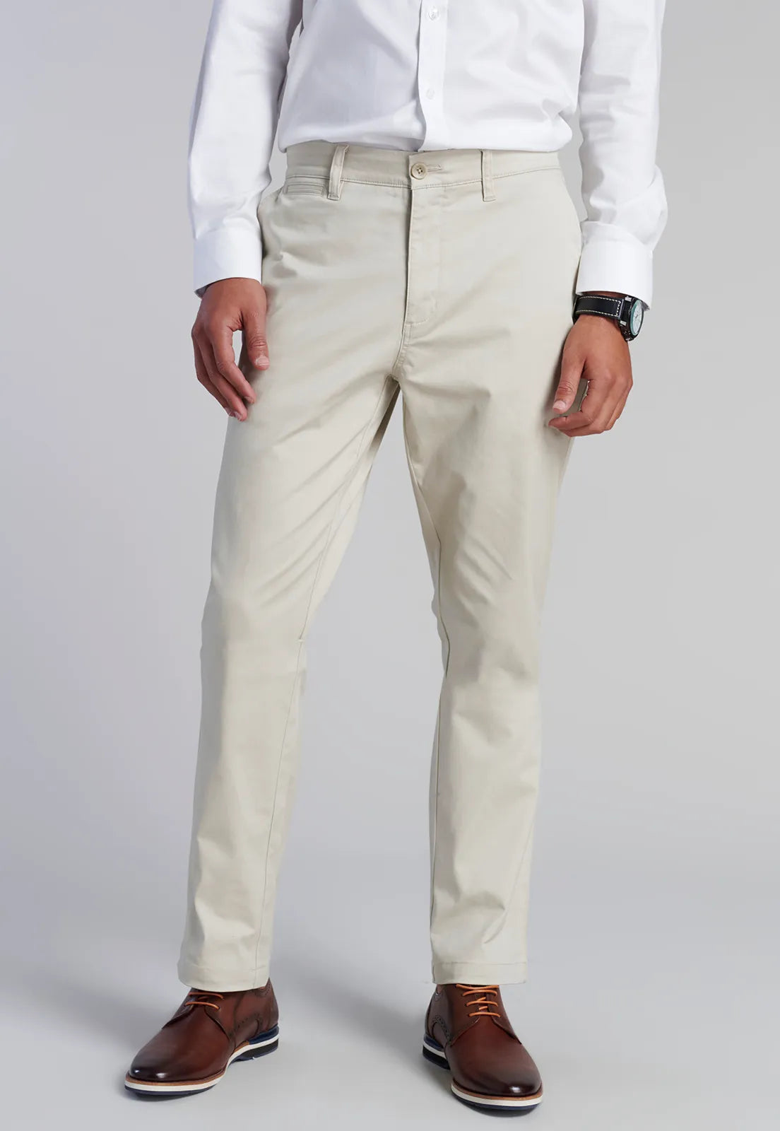 Pantalón Hombre Twill Regular Sand