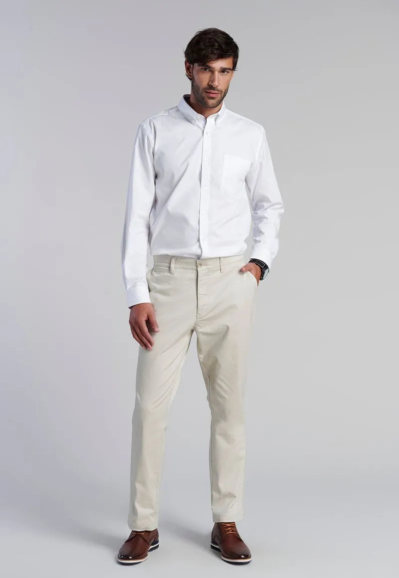 Pantalón Hombre Twill Regular Sand