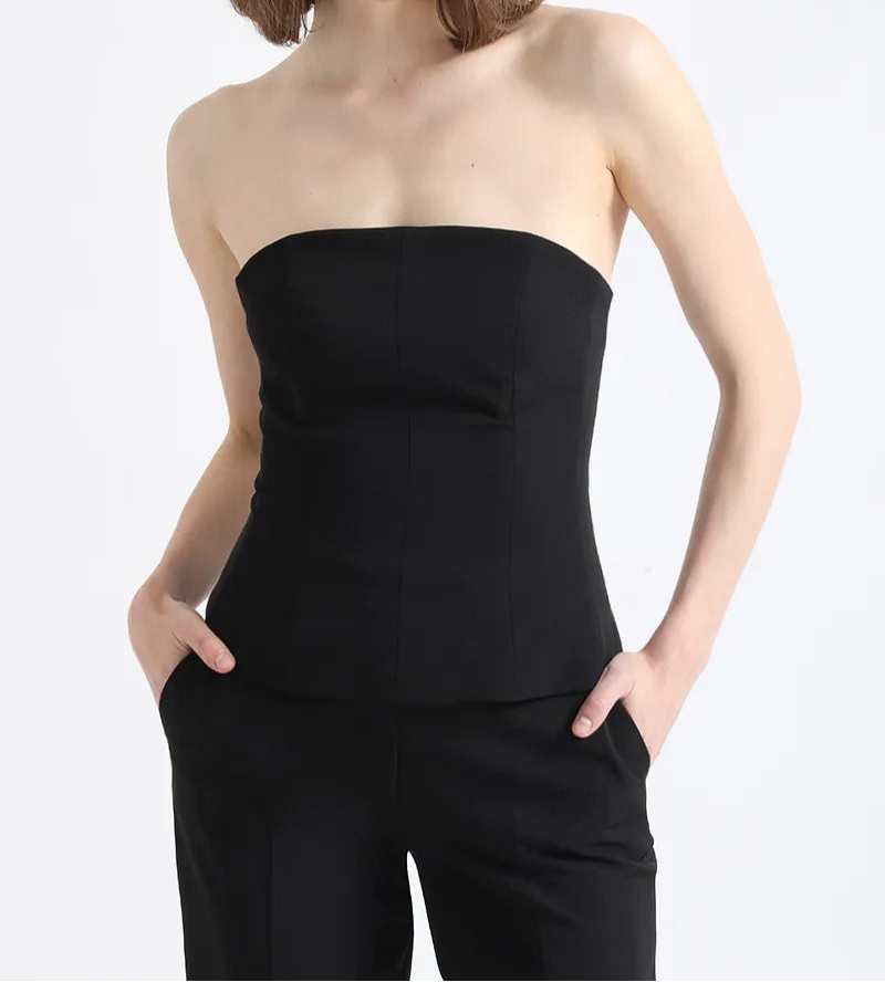 polera-mujer-top-strapless-barbas-negro