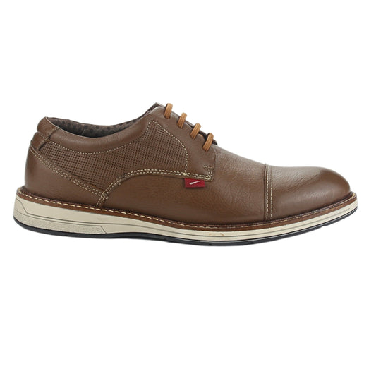 Zapato Hombre 6151 Con Cordon Café Tabaco