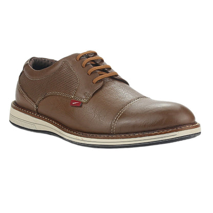 Zapato Hombre 6151 Con Cordon Café Tabaco