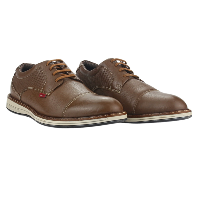 Zapato Hombre 6151 Con Cordon Café Tabaco