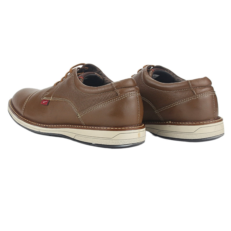 Zapato Hombre 6151 Con Cordon Café Tabaco