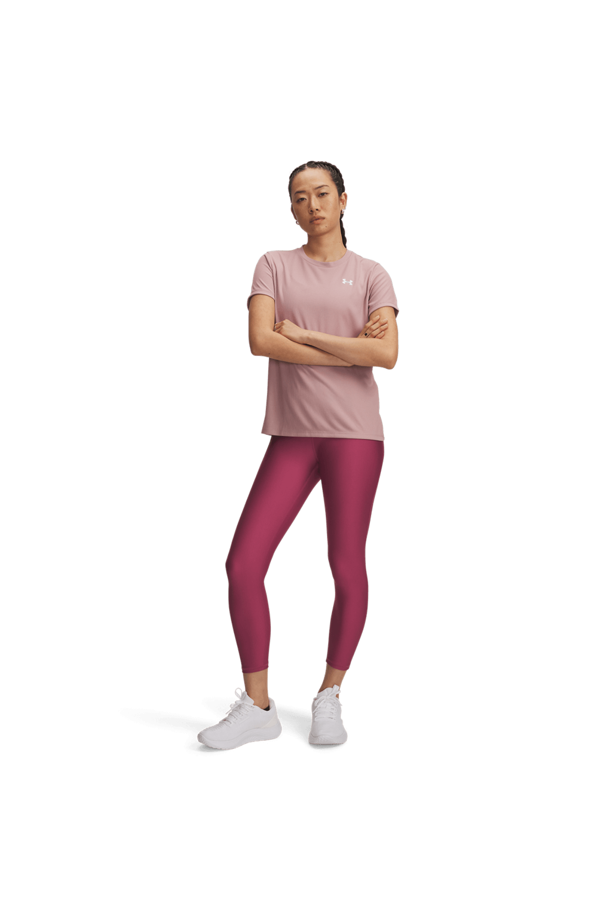 Calza Mujer Training Heat Gear Hi Ankle Morado