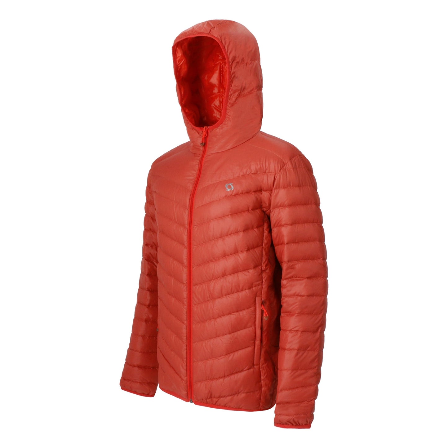 Parka Hombre Pluma Kori con Cierre y Gorro Rojo