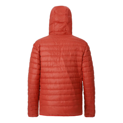 Parka Hombre Pluma Kori con Cierre y Gorro Rojo