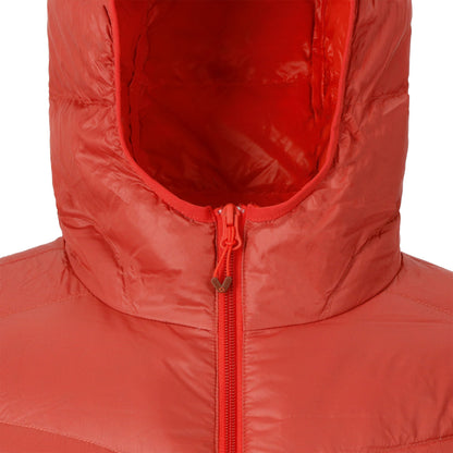 Parka Hombre Pluma Kori con Cierre y Gorro Rojo