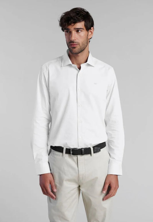 Camisa Hombre Jacquard Giorgia Sc White