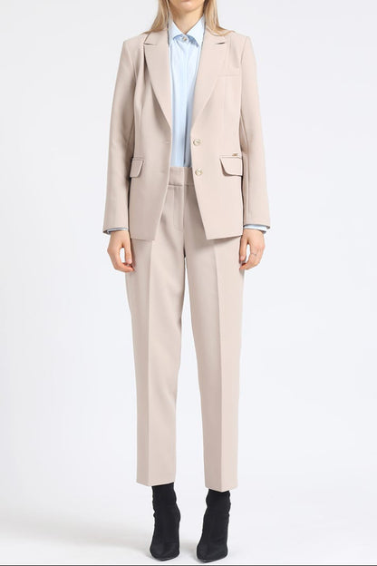Pantalon Mujer Sastre Tiro Alto Beige