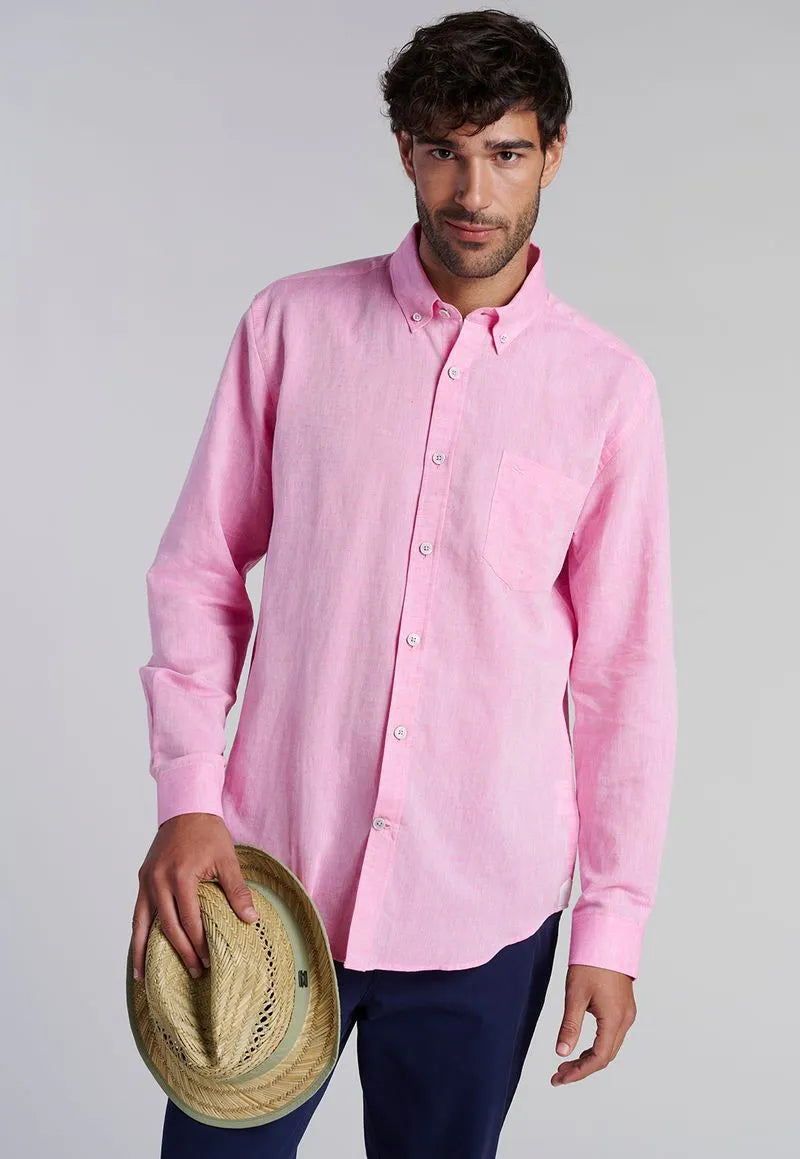 camisa-hombre-sport-lino-f-fucsia