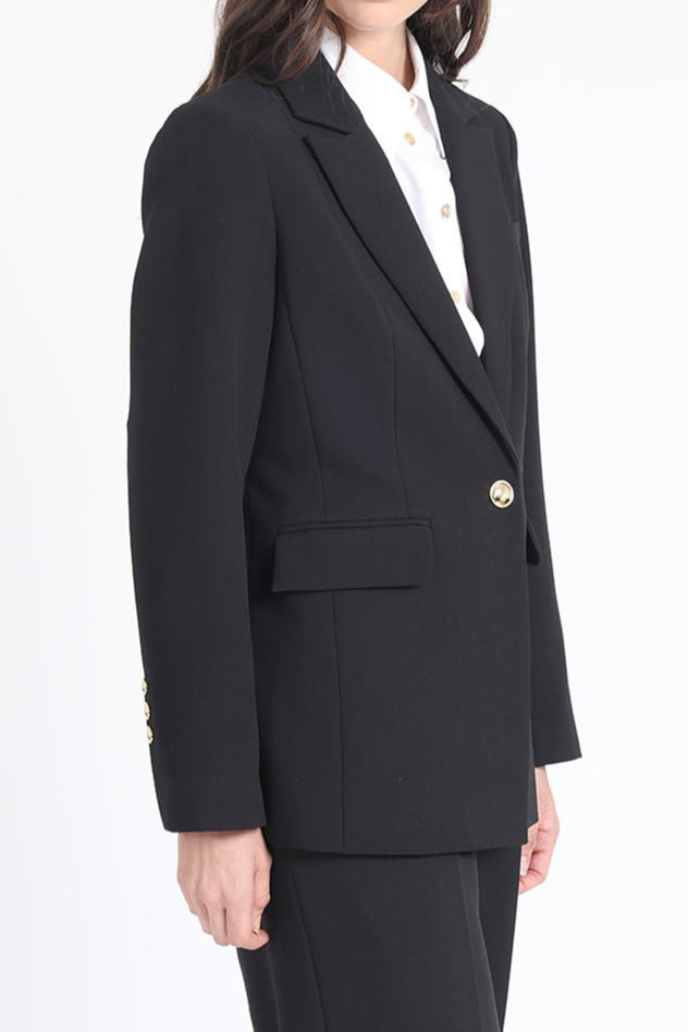 Blazer Mujer Entallado Clásico, Negro