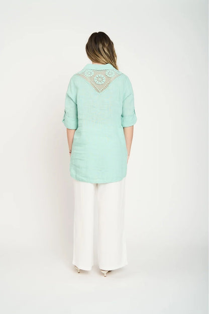 Blusa Manga Corta Defina Mujer Agua
