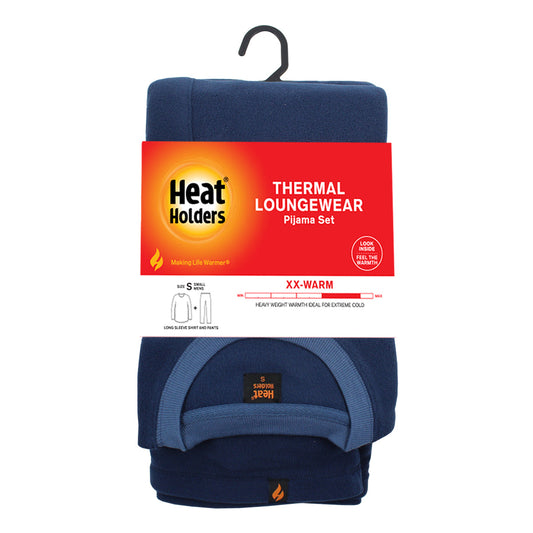 Pijama Hombre Polar Térmico Heat Holders Azul