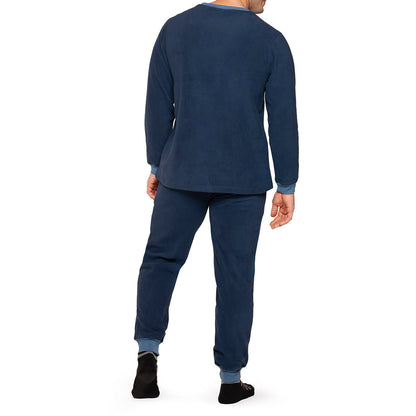 Pijama Hombre Polar Térmico Heat Holders Azul