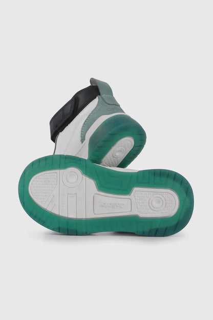 Zapatilla Niña Luces Blanca y Verde