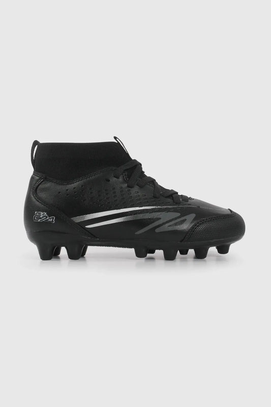 Zapatilla Niño Fútbol con Toperoles Negra