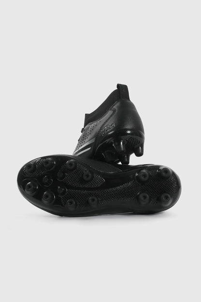 Zapatilla Niño Fútbol con Toperoles Negra