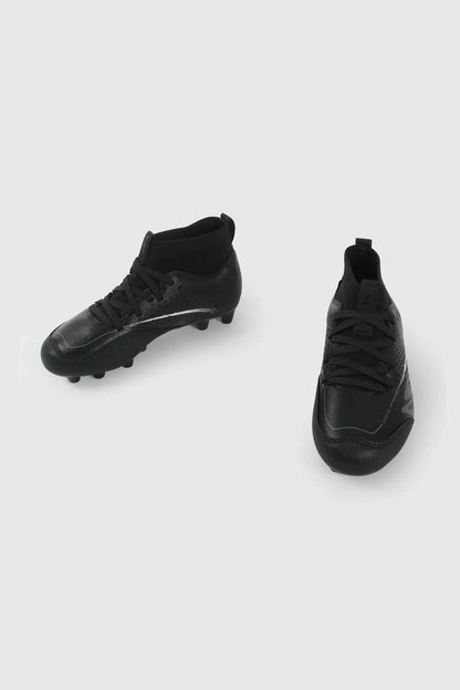 Zapatilla Niño Fútbol con Toperoles Negra