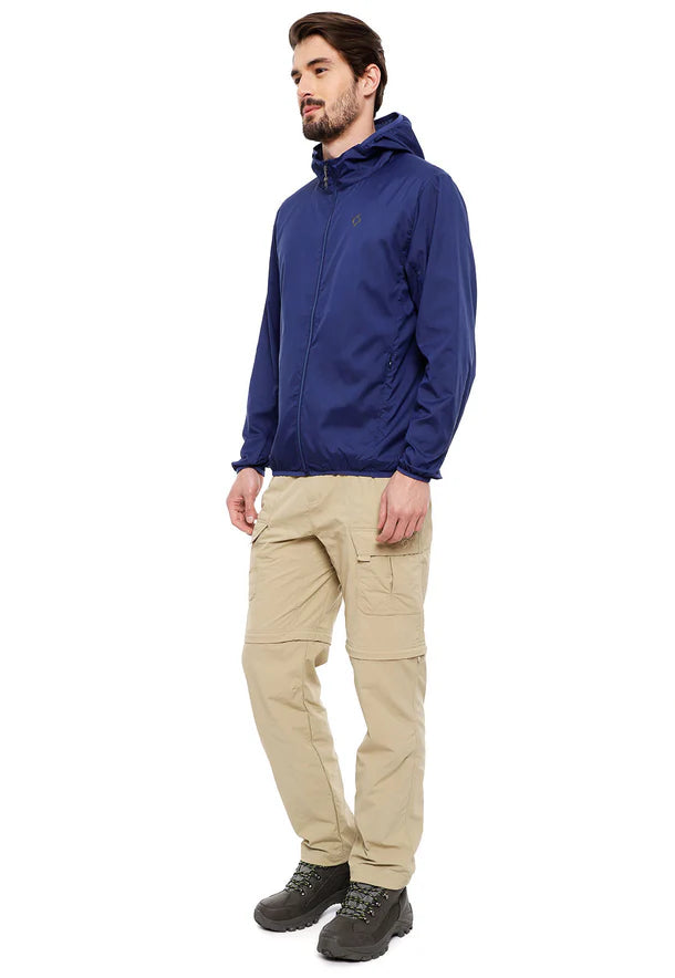 Chaqueta Hombre Compactable Airjkt Hoodie Azul