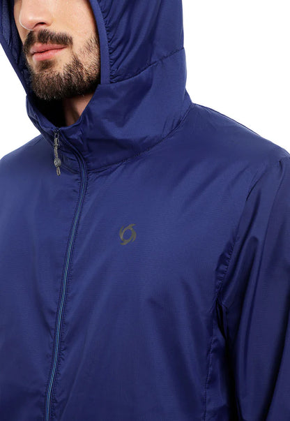 Chaqueta Hombre Compactable Airjkt Hoodie Azul