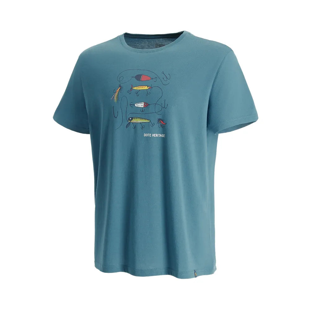 Polera Hombre Manga Corta Hook Azul