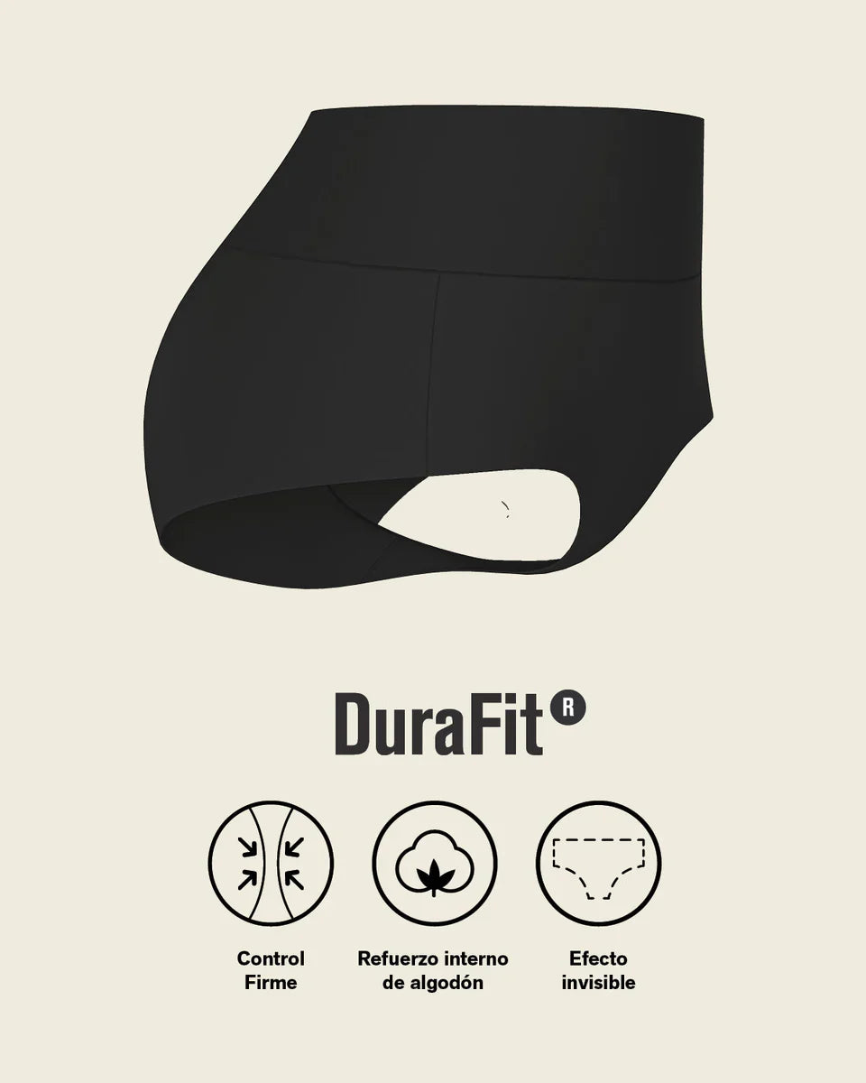 Calzón Mujer Hípster Tiro Alto De Control Fuerte De Abdomen Negro