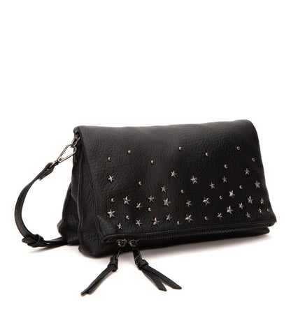 Cartera Bandolera Estrellada Grande Negro