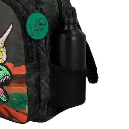 Mochila Escolar Niño Kinder Dino Olive