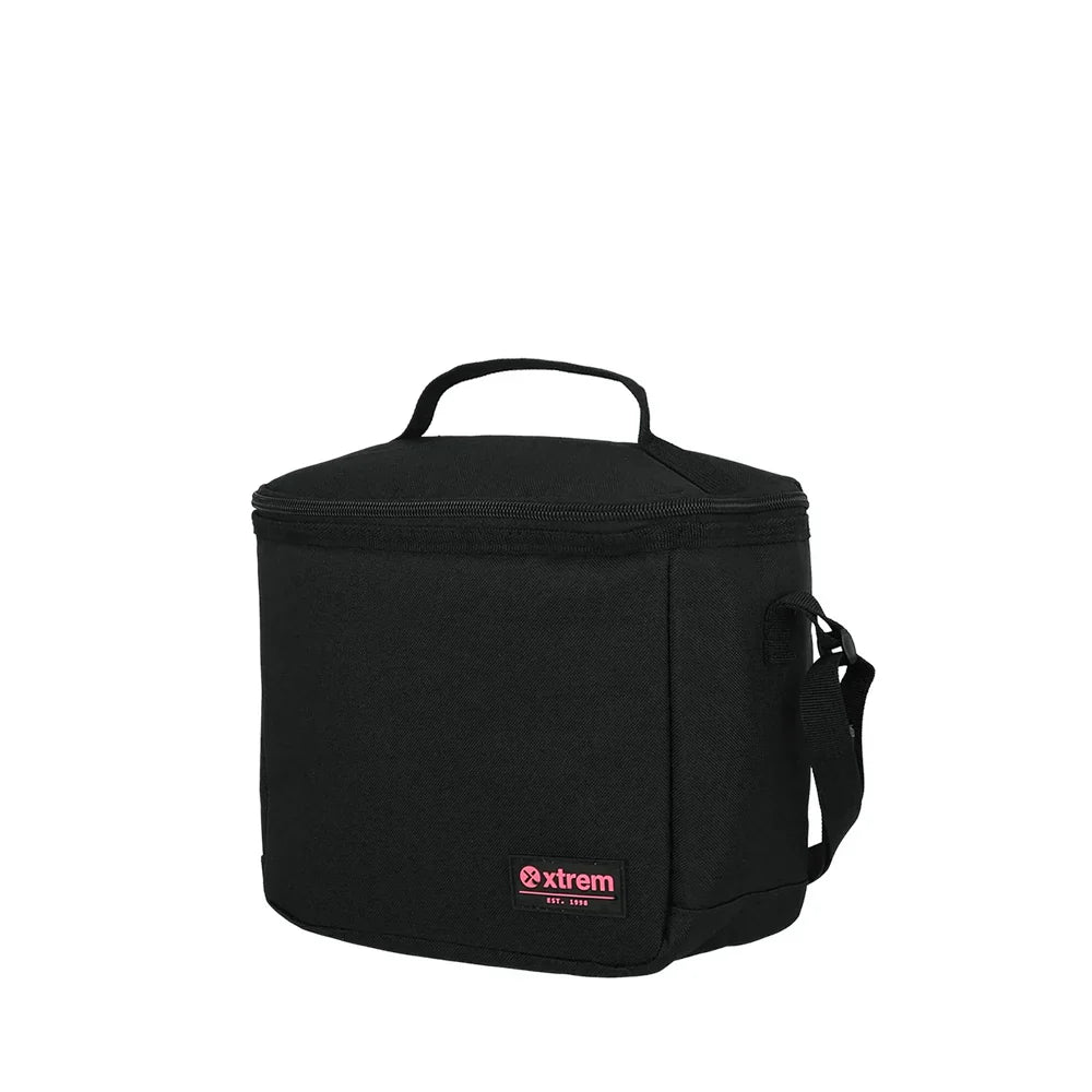 Mochila Triple Pack + Estuche + Lonchera Niña Negra-Rosada