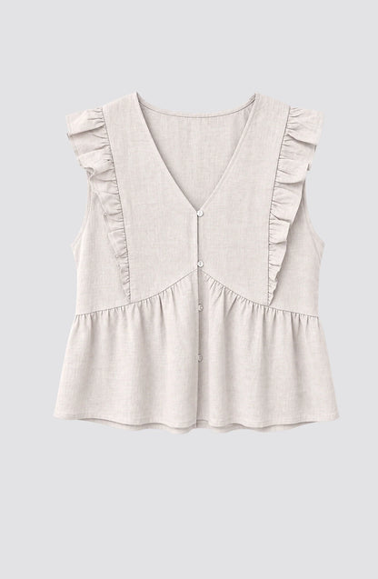 Blusa Mujer Vuelos Ecru