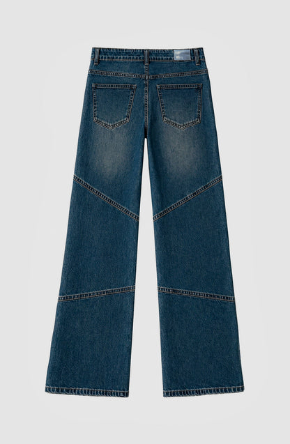 Pantalón Mujer Costuras Dark Blue
