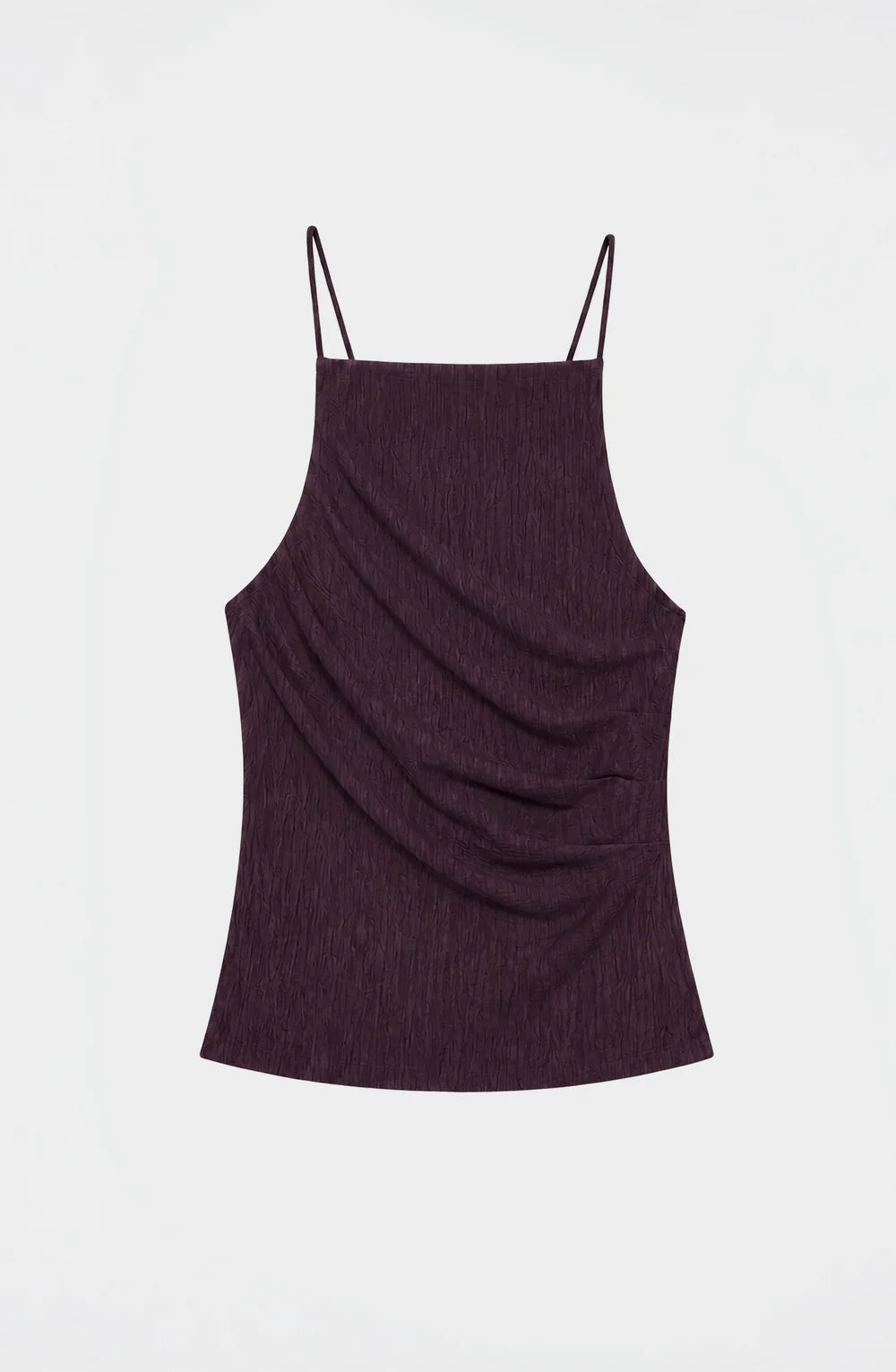 Top Mujer Drapeado Sin Espalda Burgundy