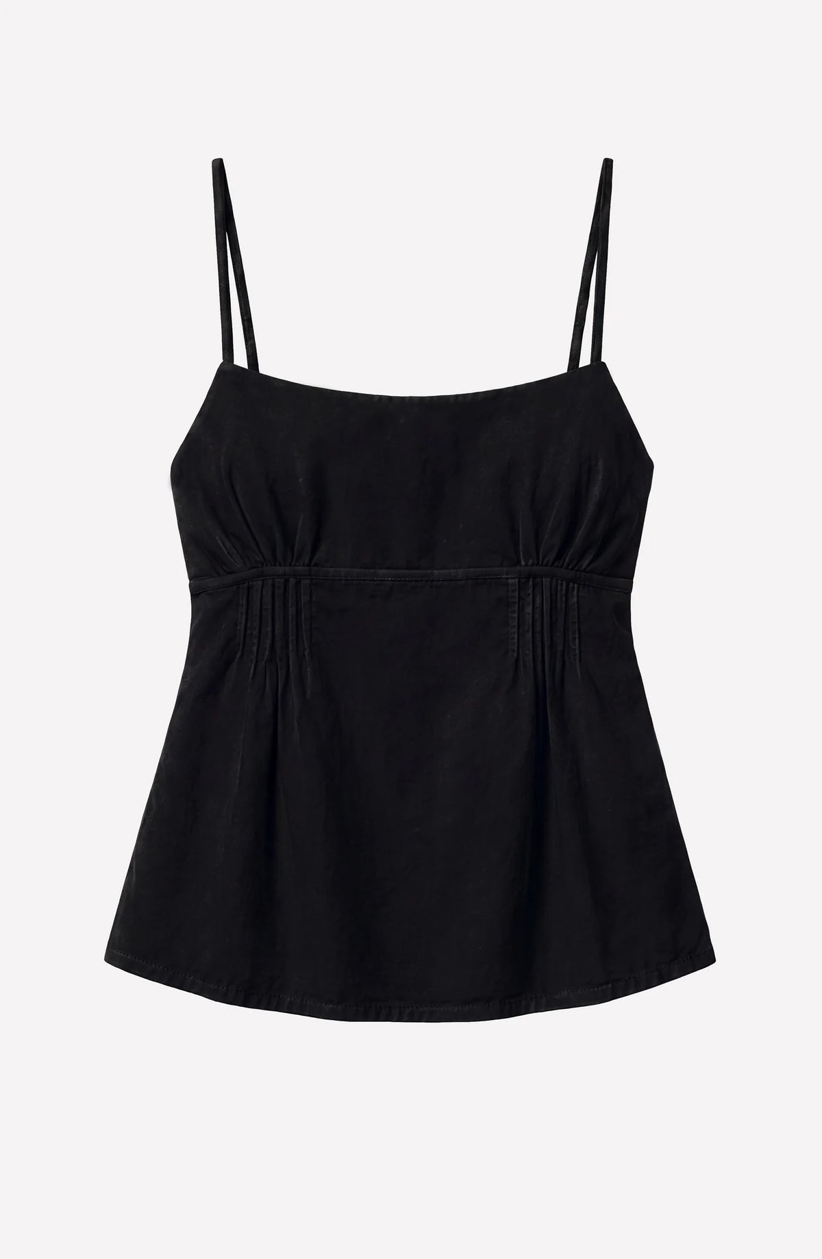 Top Mujer Escote Plisado Black