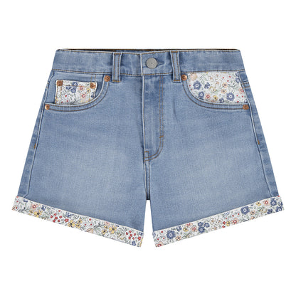 Short Niña Flores Estampado
