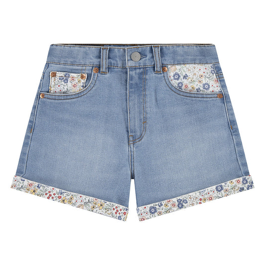 Short Niña Flores Estampado