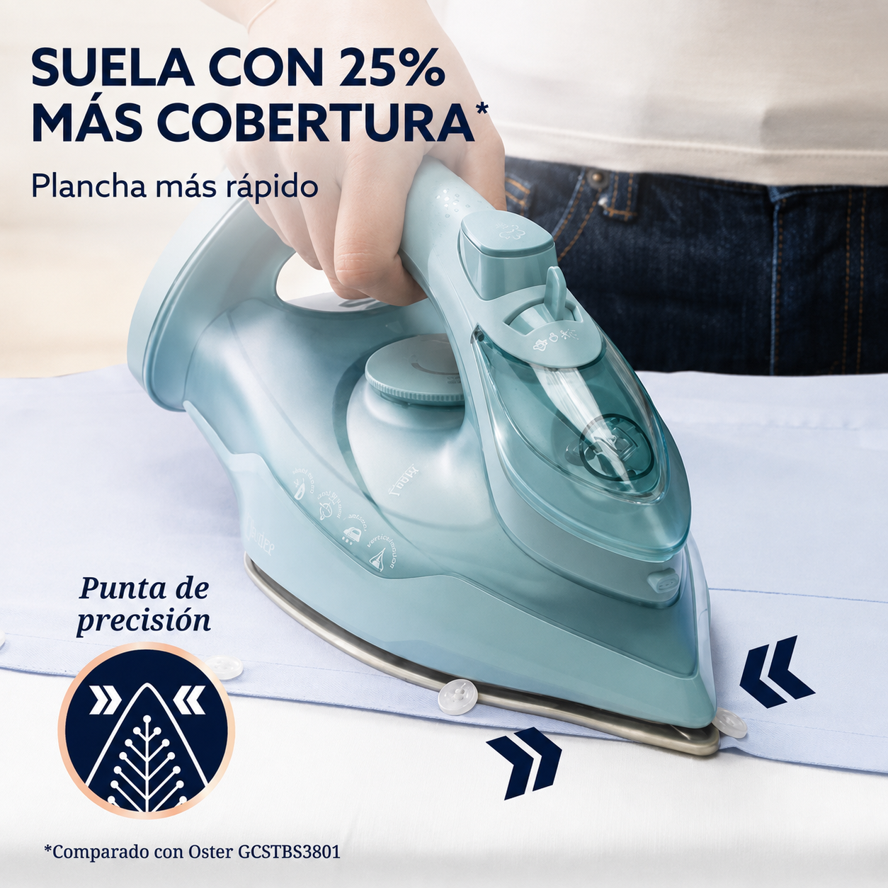Plancha a Vapor Oster S7000 Ceramica Golpe 180g 1600W Verde