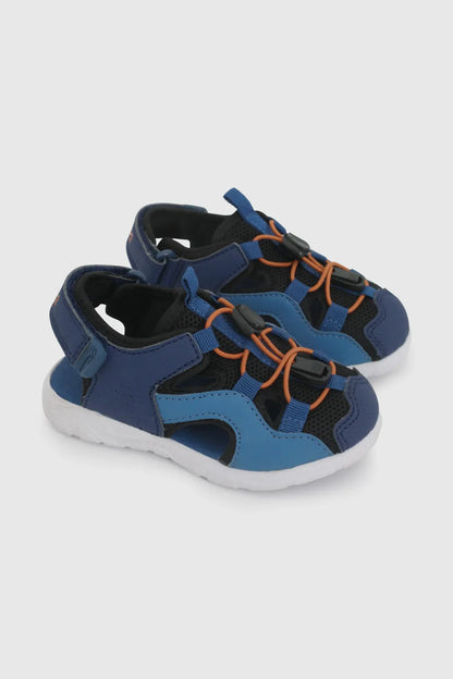 Sandalia Niño Caminante con Velcro Outdoor Azul